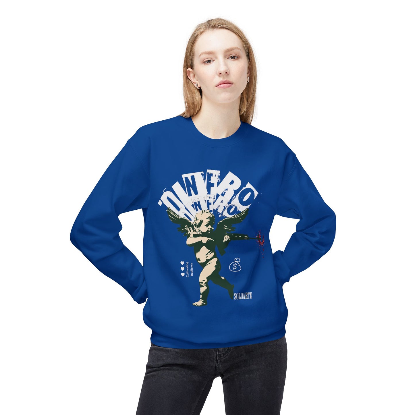 Unisex Sweatshirt Dinero Angel Design