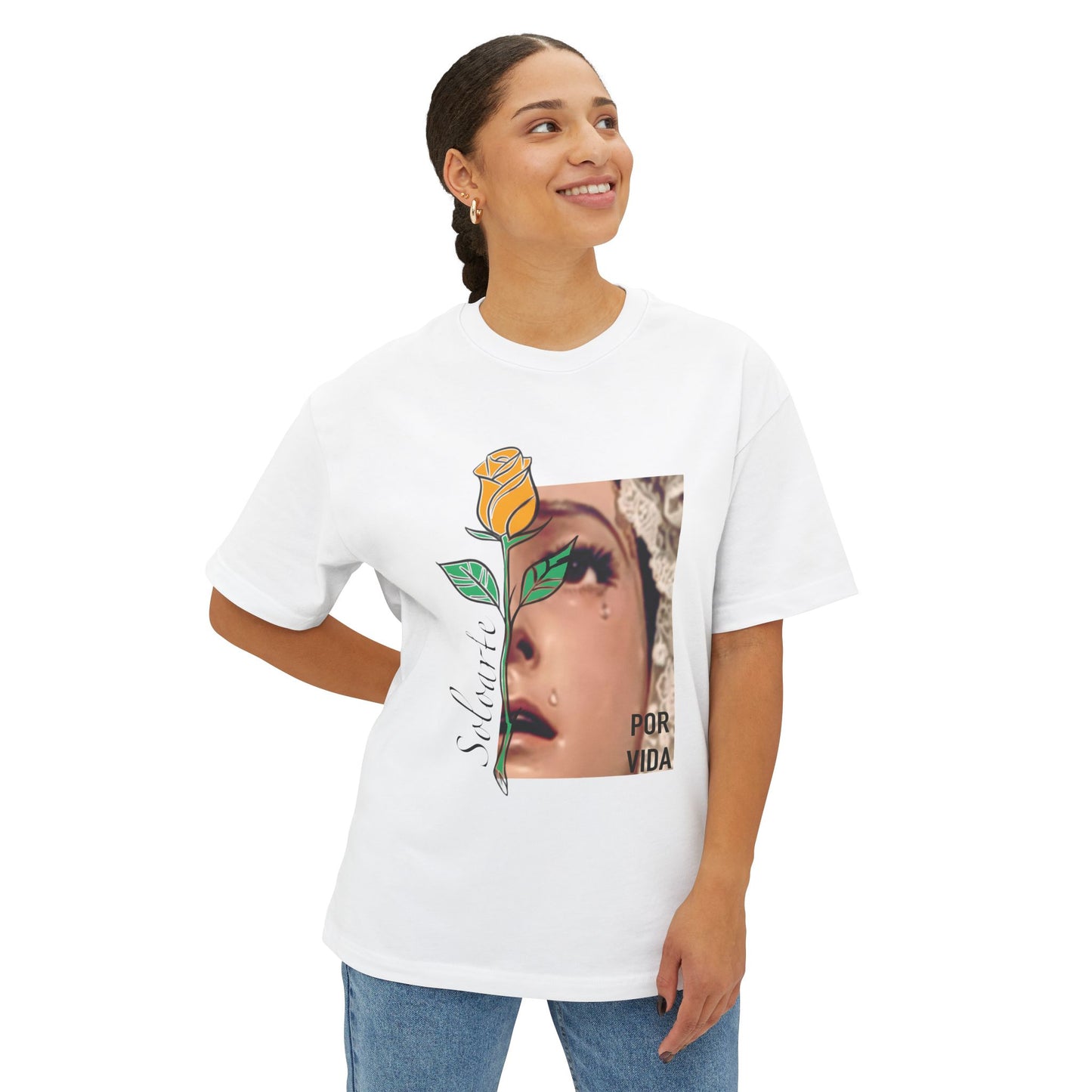 Soloarte Por vida Unisex Oversized Boxy Tee