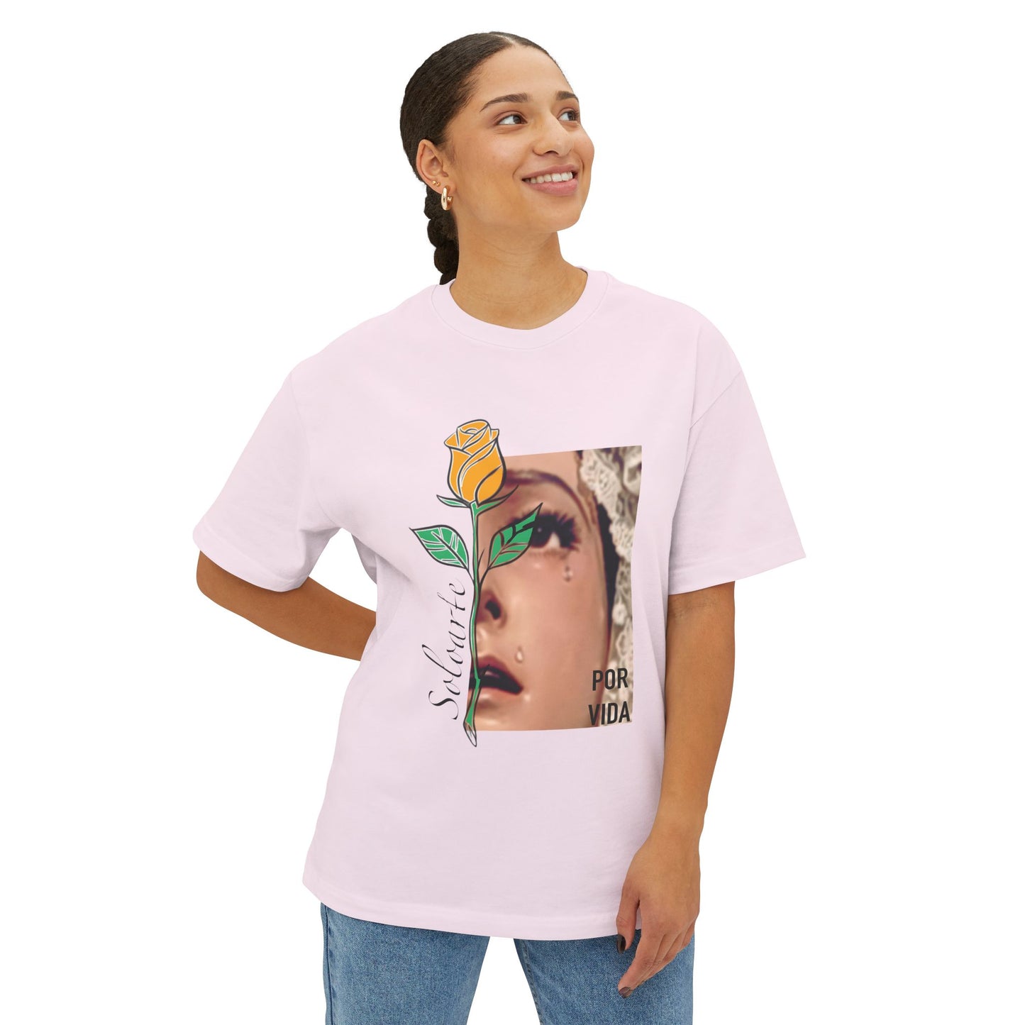 Soloarte Por vida Unisex Oversized Boxy Tee