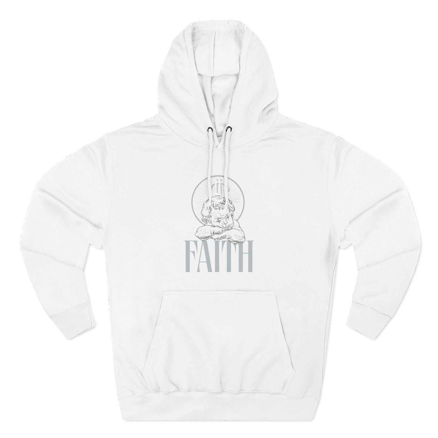 Faith Graphic Hoodie — Minimalist Angel Artwork by Soloarte